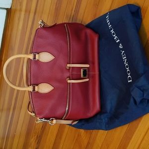 Authentic NWT Dooney and Bourke red pocket satchel